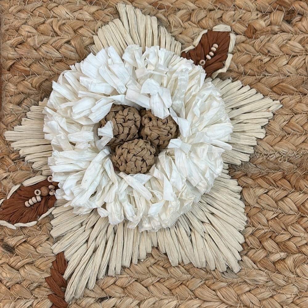 Chicos Floral Beach 100% Jute Tote - Picture 12 of 13